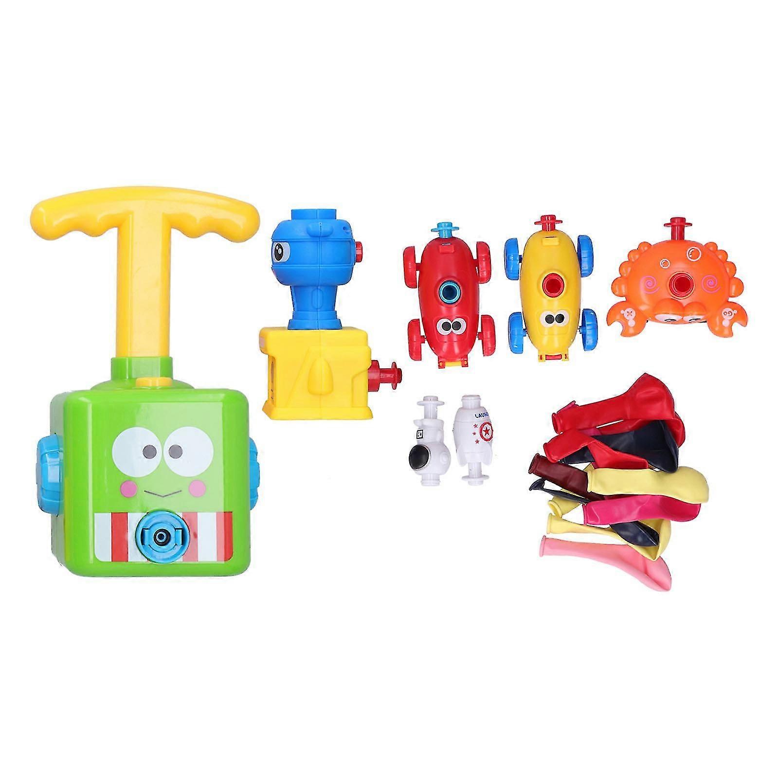Inertia Balloon Car Science Experiment Toy - Educational Air Power Balloon Launcher Tower