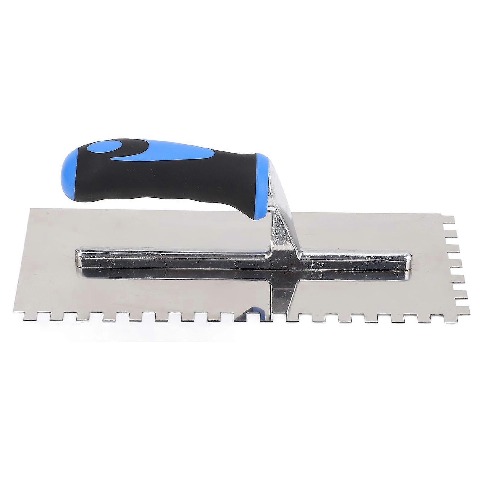 Square Notch Trowel Ergonomic Rubber Handle Stainless Steel 8mm Notch Tile and Flooring Trowel