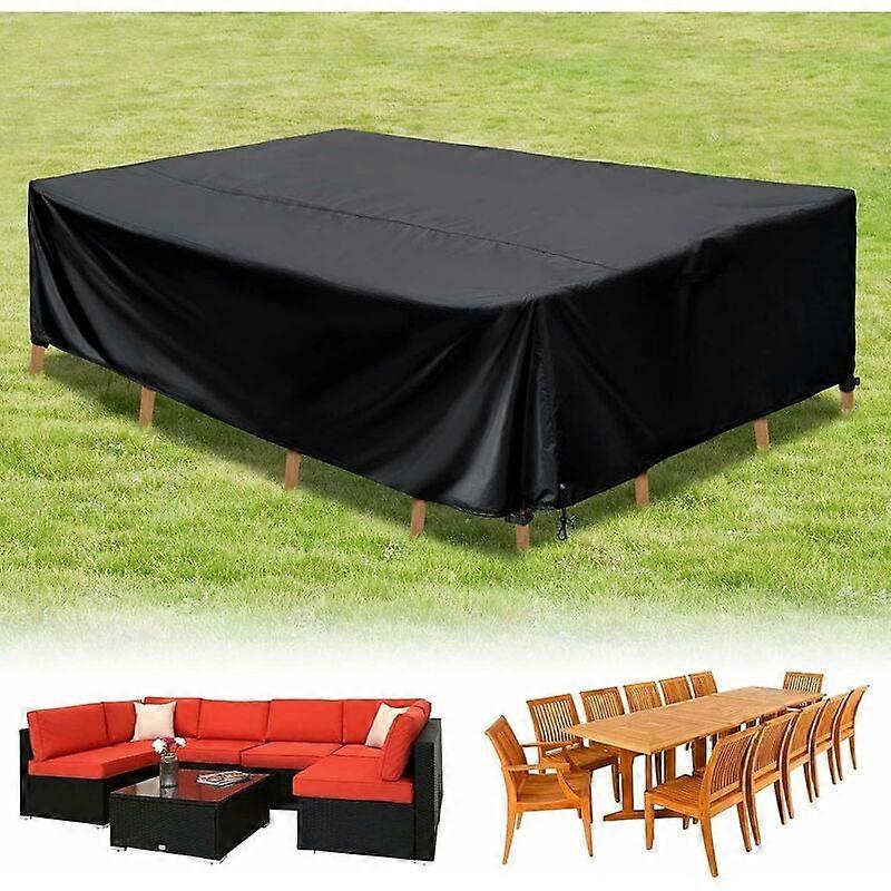 Protective cover for garden furniture with cord and latch, 320 x 210 x 69 cm.