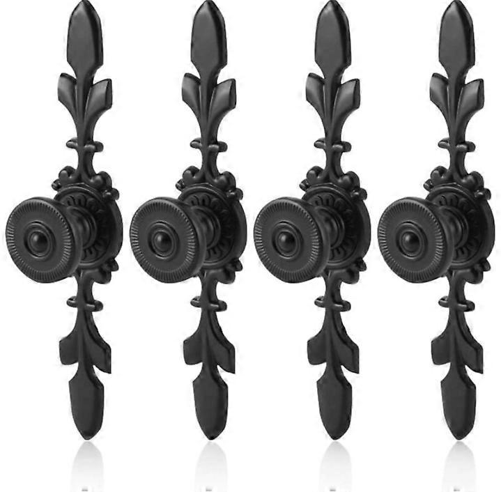 Pieces Vintage Style Door Knobs Handle, Black Aluminum Retro Cabinet Handle, for Simple Modern Wardrobe Doors, Drawers, Single Hole Handle for Home H