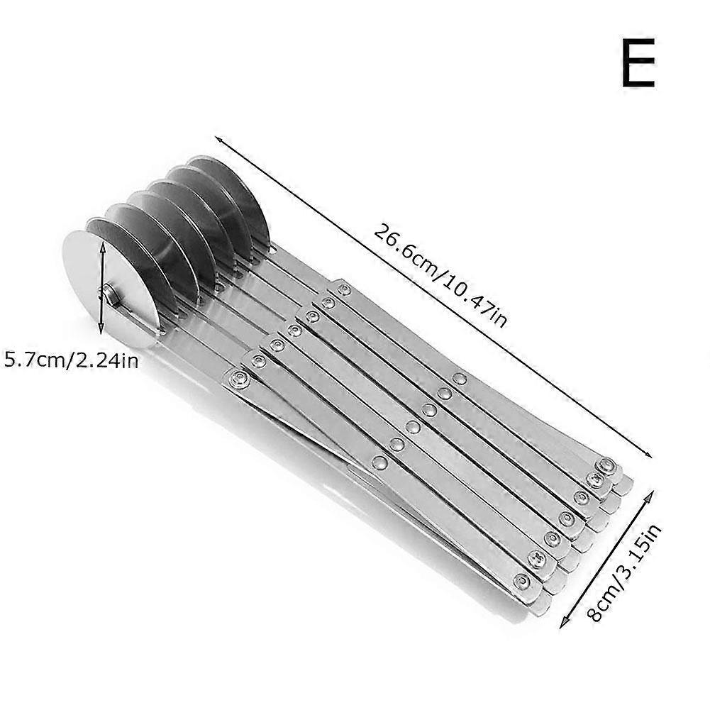 3/5/7 Wheel Pastry Cutter Stainless Steel Pizza Slicer Multi-Round Dough Rollers