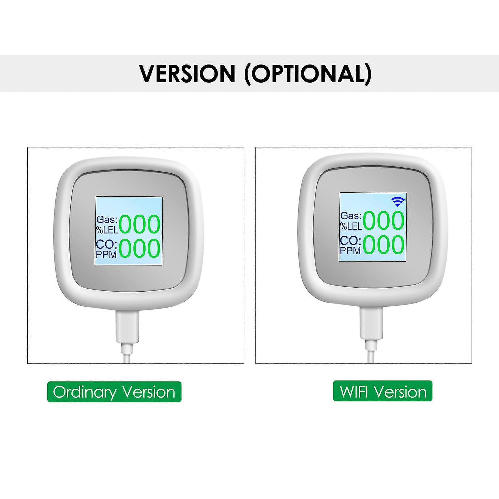Combustible Gas Detector Gas Alarm Digital Combustible Gas Detection Instrument Gas Leak Tester Intelligent Air Quality Detector with Sound Alarm