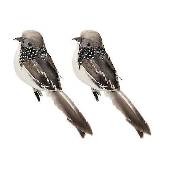 2Pcs Artificial Bird Ornaments Realistic Looking Adorable Appearance Styrofoam Simulation Bird Ornament Backyard Statues Decor for Home