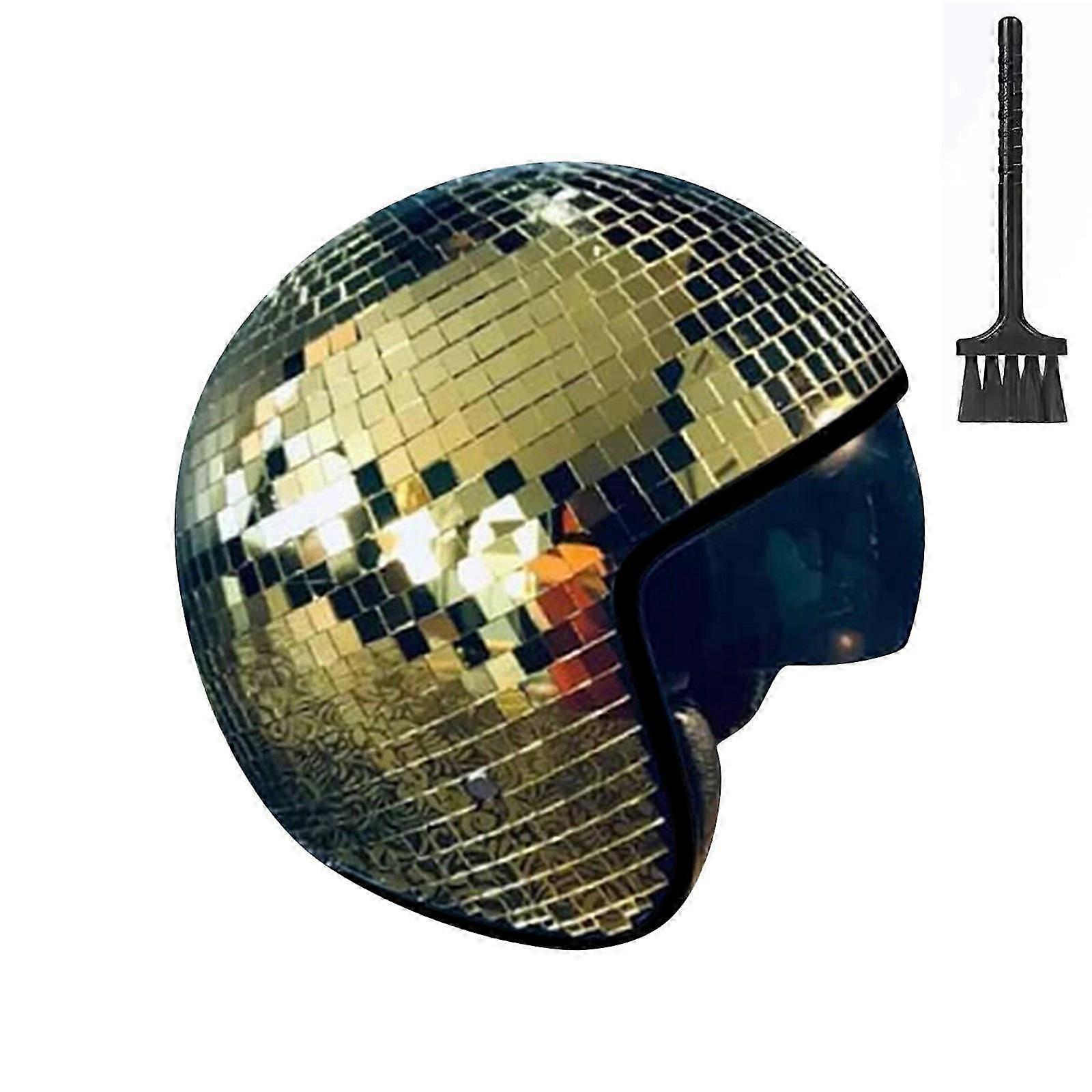 Mirror Ball Helmet   With Retractable Party Supplies