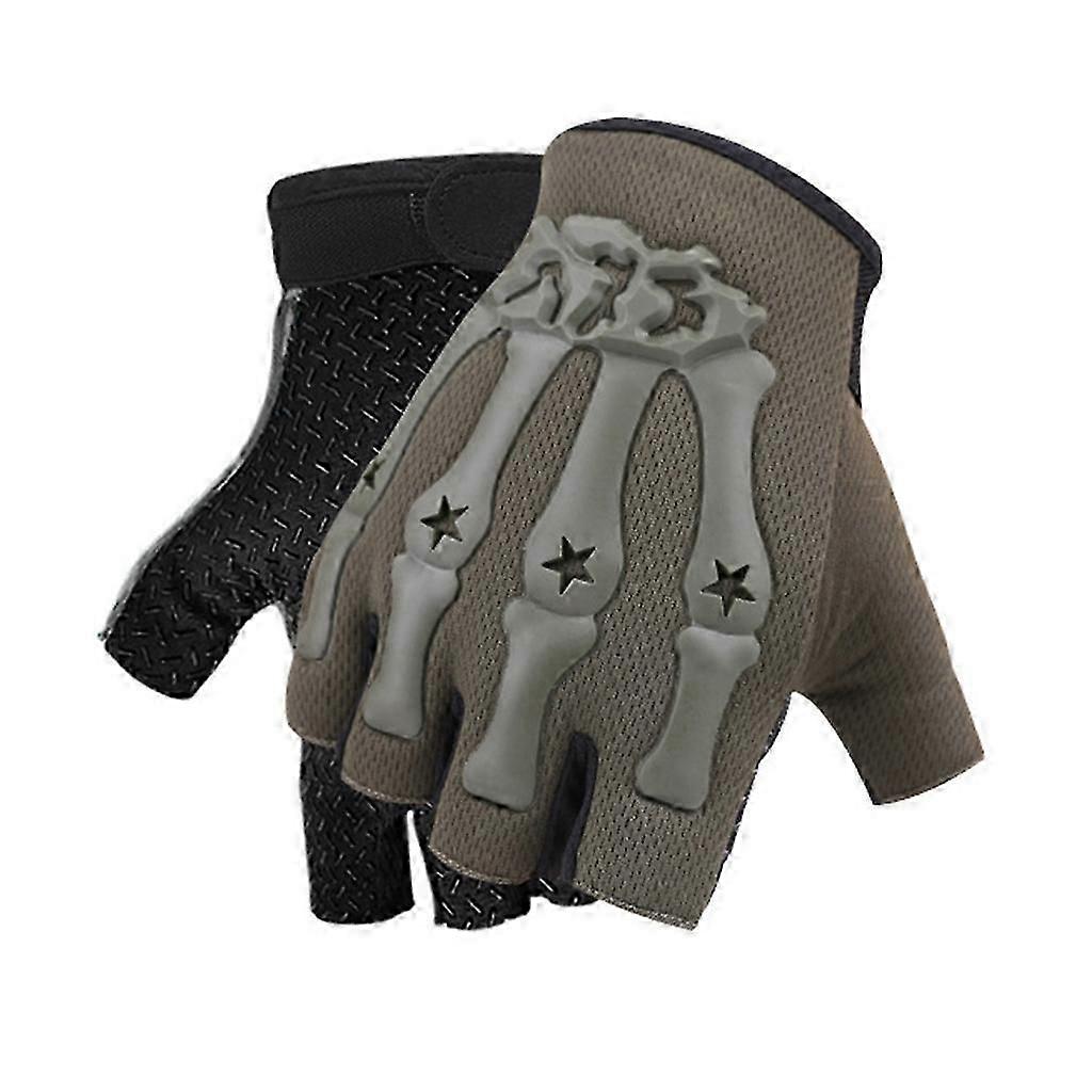 Non-Slip Shock-Absorbent Palm Grip Wicking Lightweight Nylon Compression Gloves