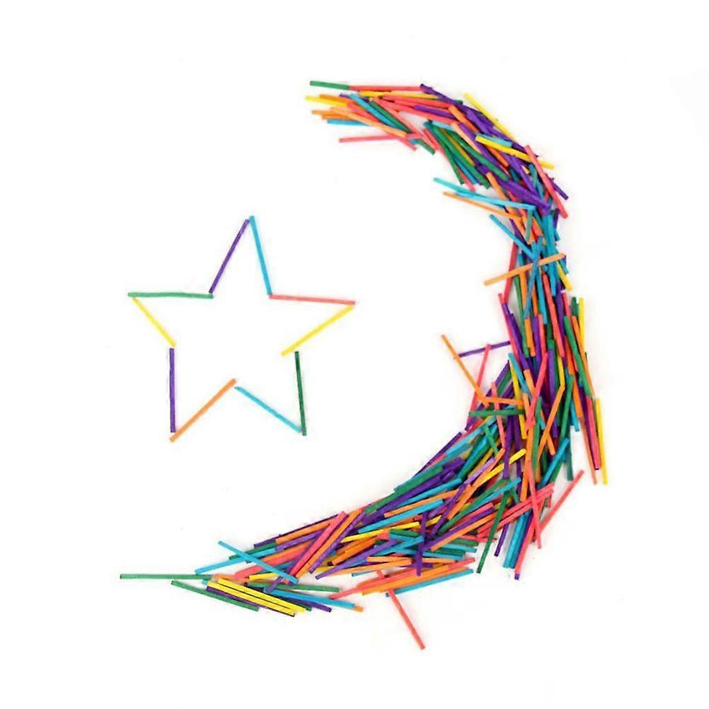 1000pcs Children Colorful Matchsticks for Models and Sculpture (Multicolor)