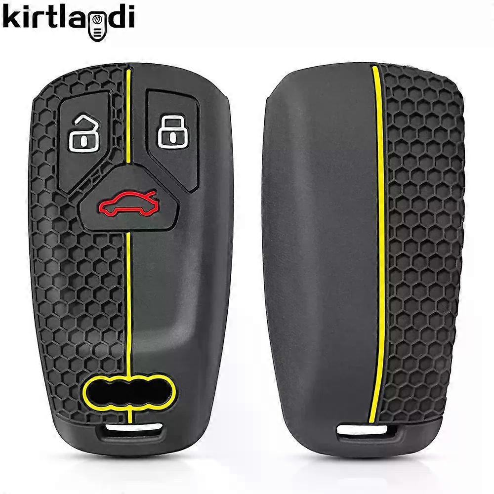 Silicone Remote Key Case Holder compatible for   A5 A4 B9 TT Q7 A6 Q5 Sline SQ5 8S 8W 4M S4 S5 S7 TTS TFSI RS Car Key Cover