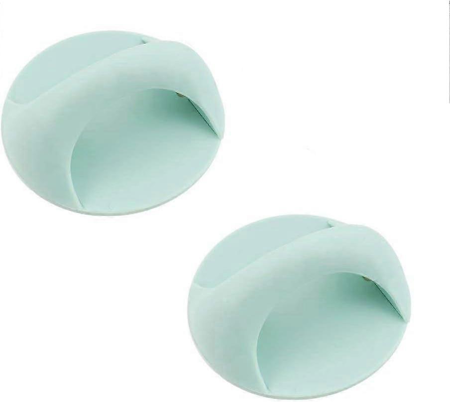 2 round blue self-adhesive cabinet drawer handle stickers