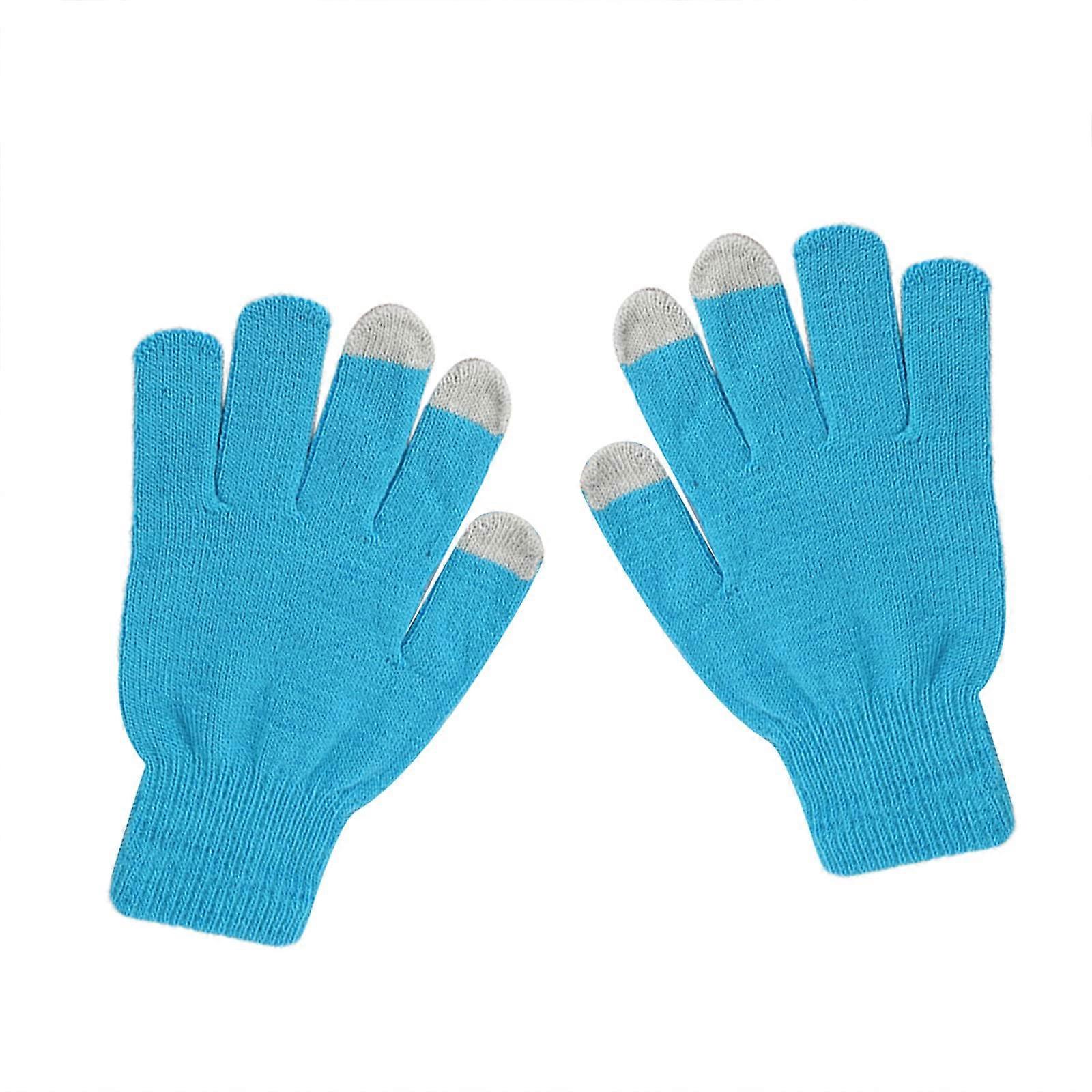 Warm Anti-Slip Touchscreen Texting Lined Knit Gloves For Winter Free Size Touchscreen Compatible