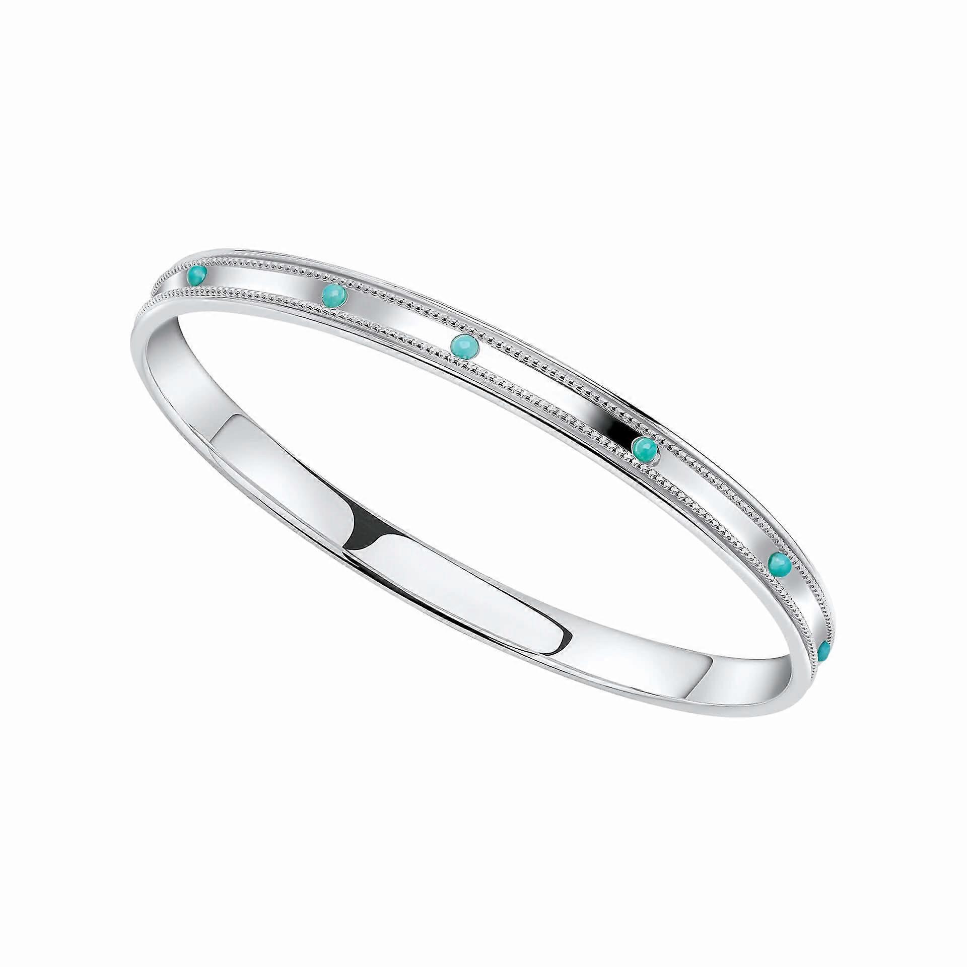 Beginnings Sterling Silver Turquoise Bangle B5525T
