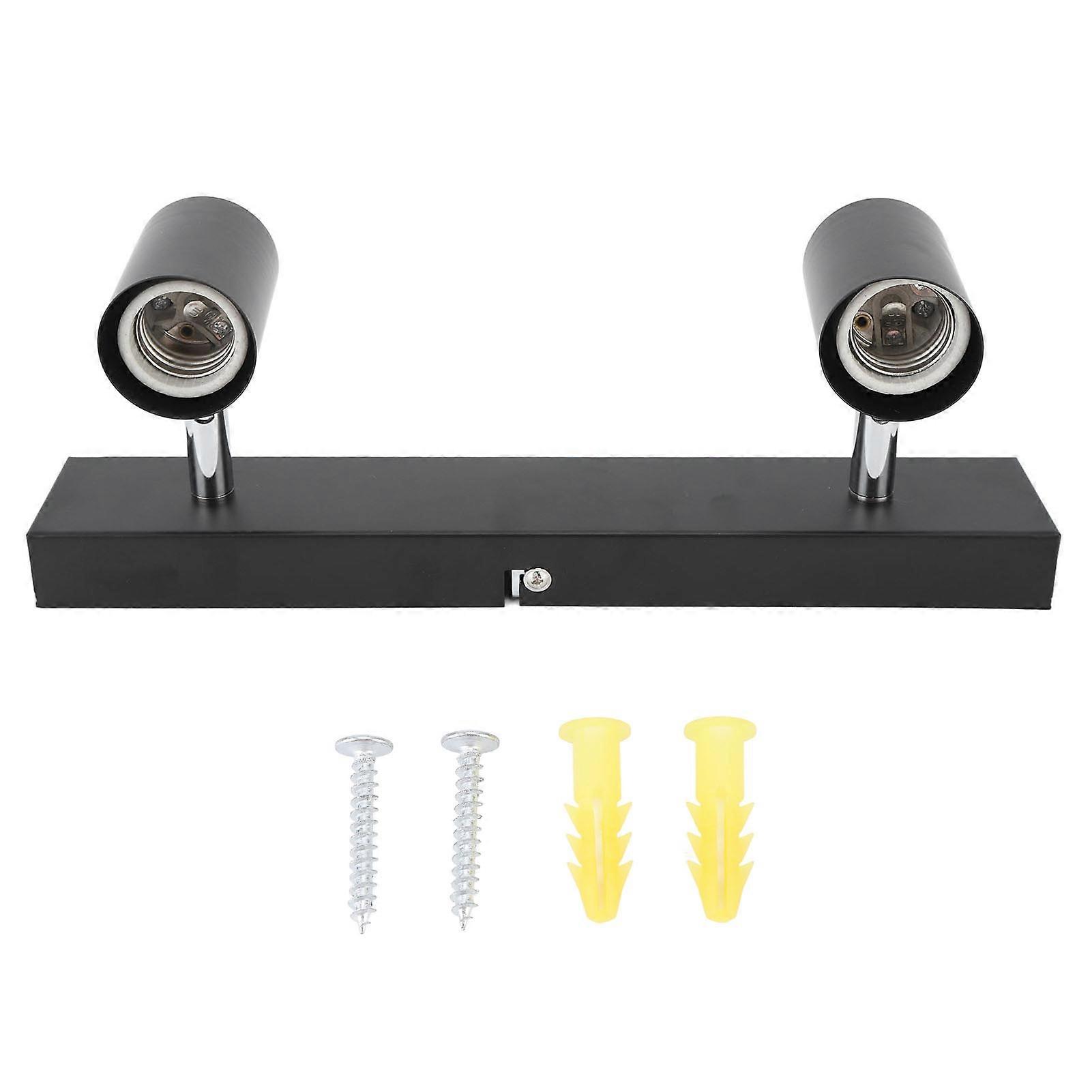 LED Two Bulb Fixed Rail with Rotating Heads Ceiling Track Light Fixtures for Kitchen Cabinet Hall
