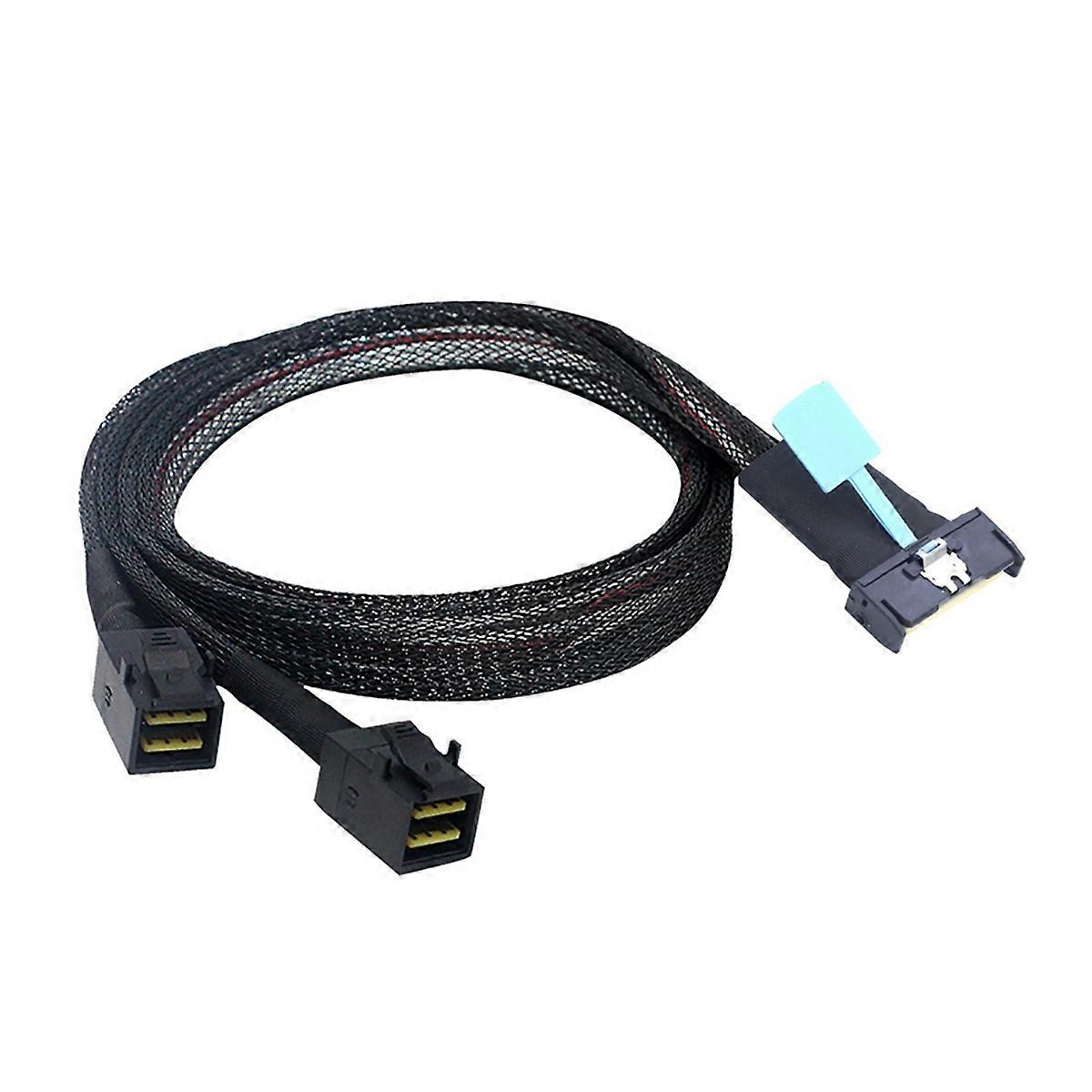 MCIO 8i to 2 X SFF 8643 Cable PCIE Gen5 MCIO 8X to Mini SAS HD SFF 8643 High Speed Cable for Server