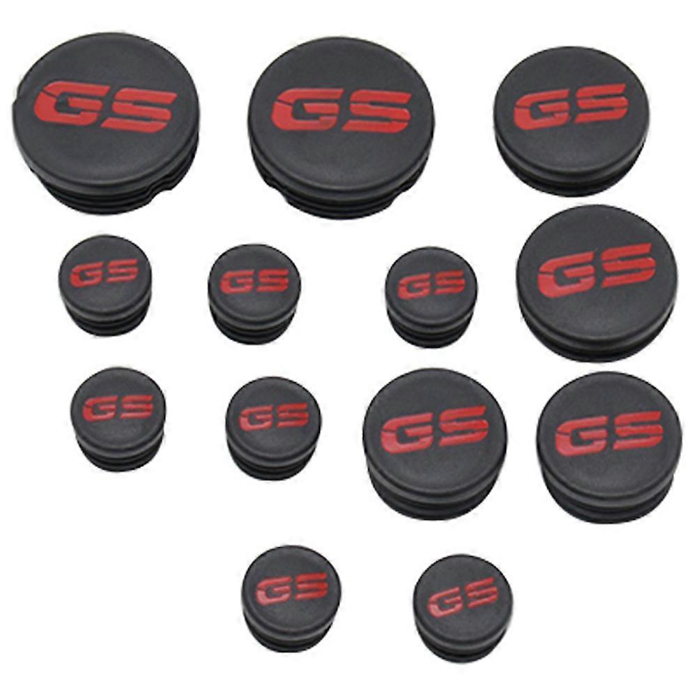 13Pcs Frame Hole Caps Cover Plug Set for Accessories(Red)