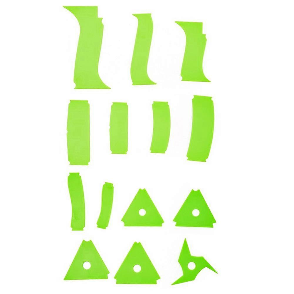 14 Pcs Pottery Art Plastic Scraper Cutter Multi-Spec DIY