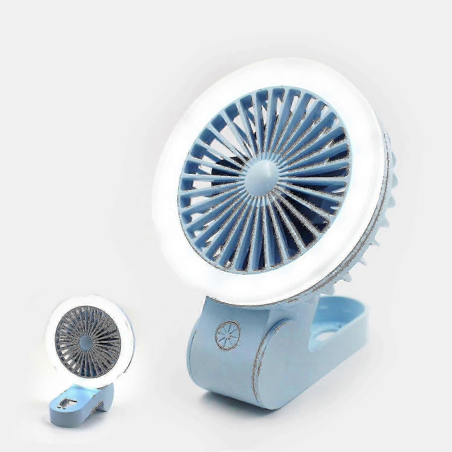 2025 - Mini Handheld Fan With Led Light, Adjustable Usb Rechargeable Small Portable Personal