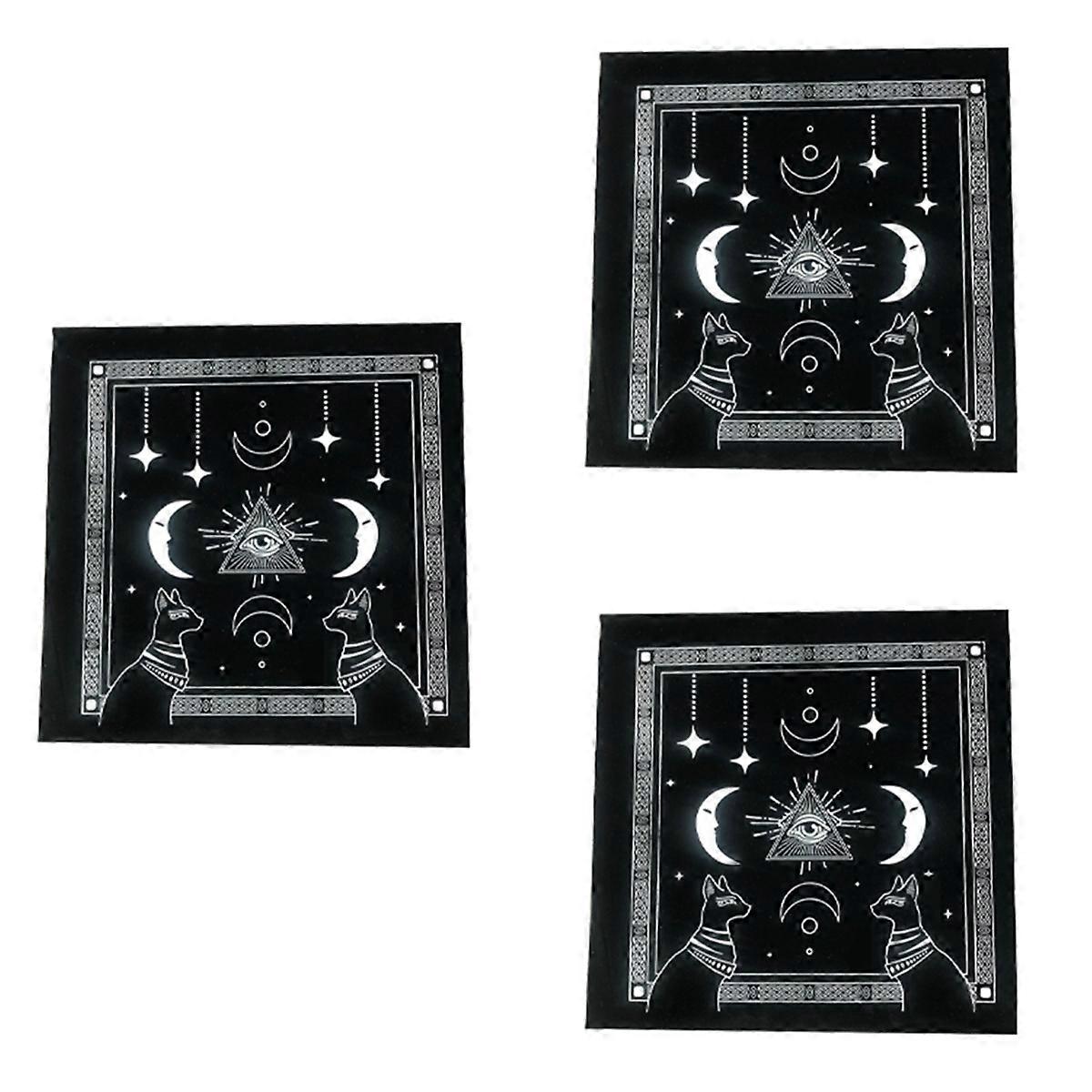 Typ C Tarot Tischdecke Samt Matte Tischdecke mit fünfzackigem Stern