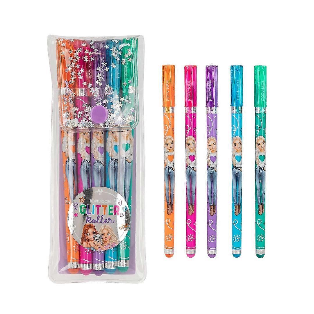 Topmodel Glitter Gel Roller Pen Set 5 Pack Pennen
