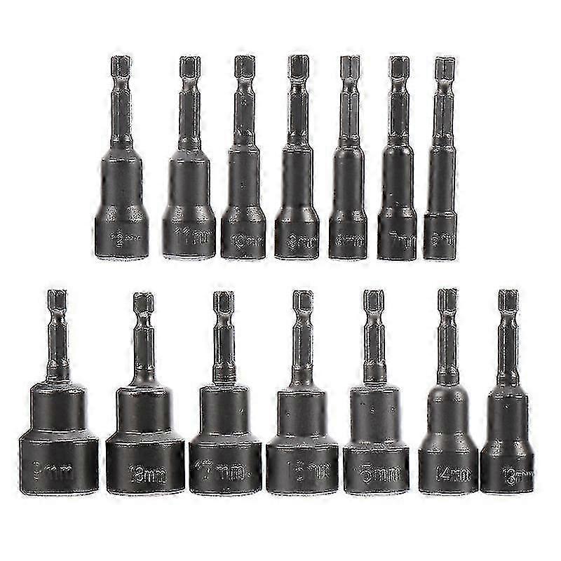 Power Nut Driver Bit Set 6-Piece, Hex Shank compatible with Electric Screwdrivers