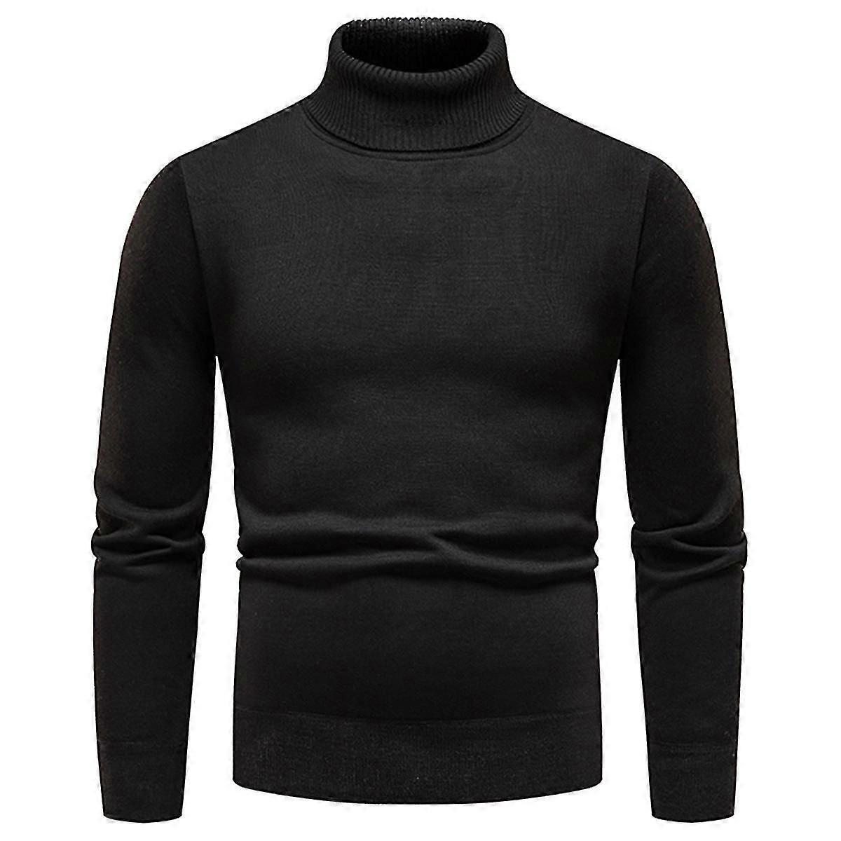 Men's Casual Slim Fit Solid Color Turtleneck Sweater