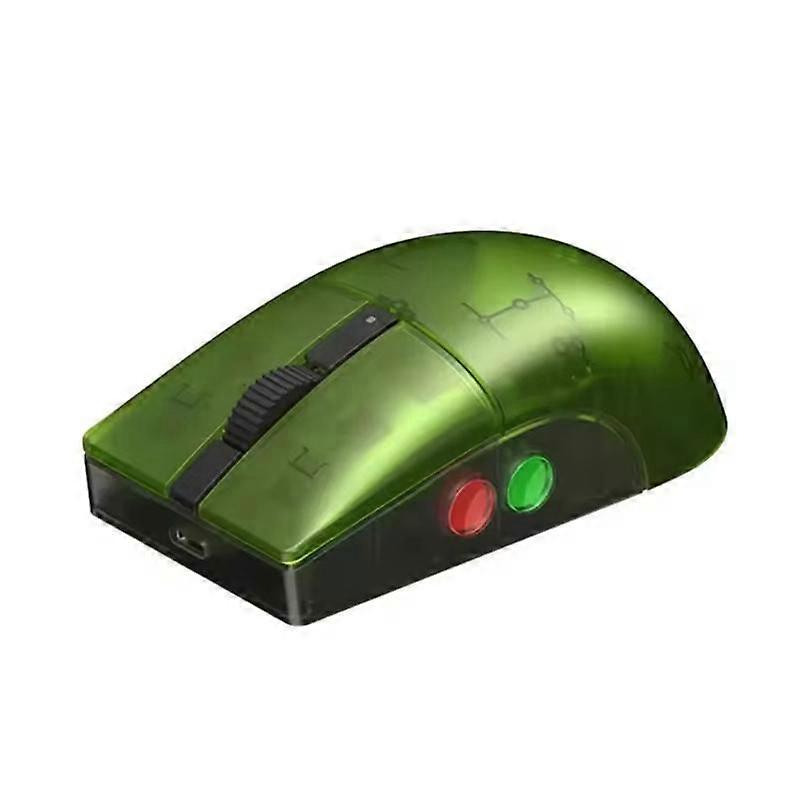 8BitDo Retro R8 Wireless Maus mit Ladestation Grün durchscheinende Maus
