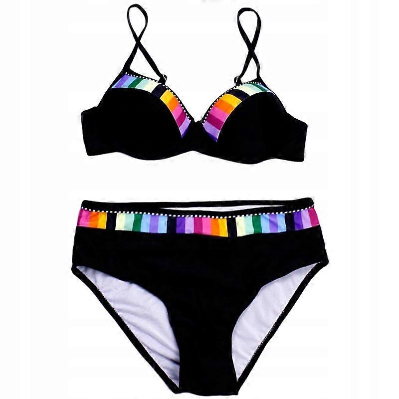 Schwarzer Badeanzug Farbe Push Up M