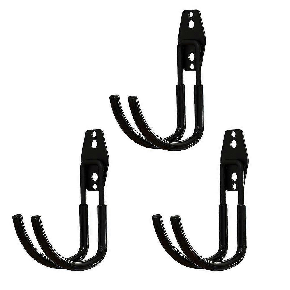 Durable Wall-Mounted Metal Hooks - 3pcs Multi-Function Tool Organizer for Workspace Storage
