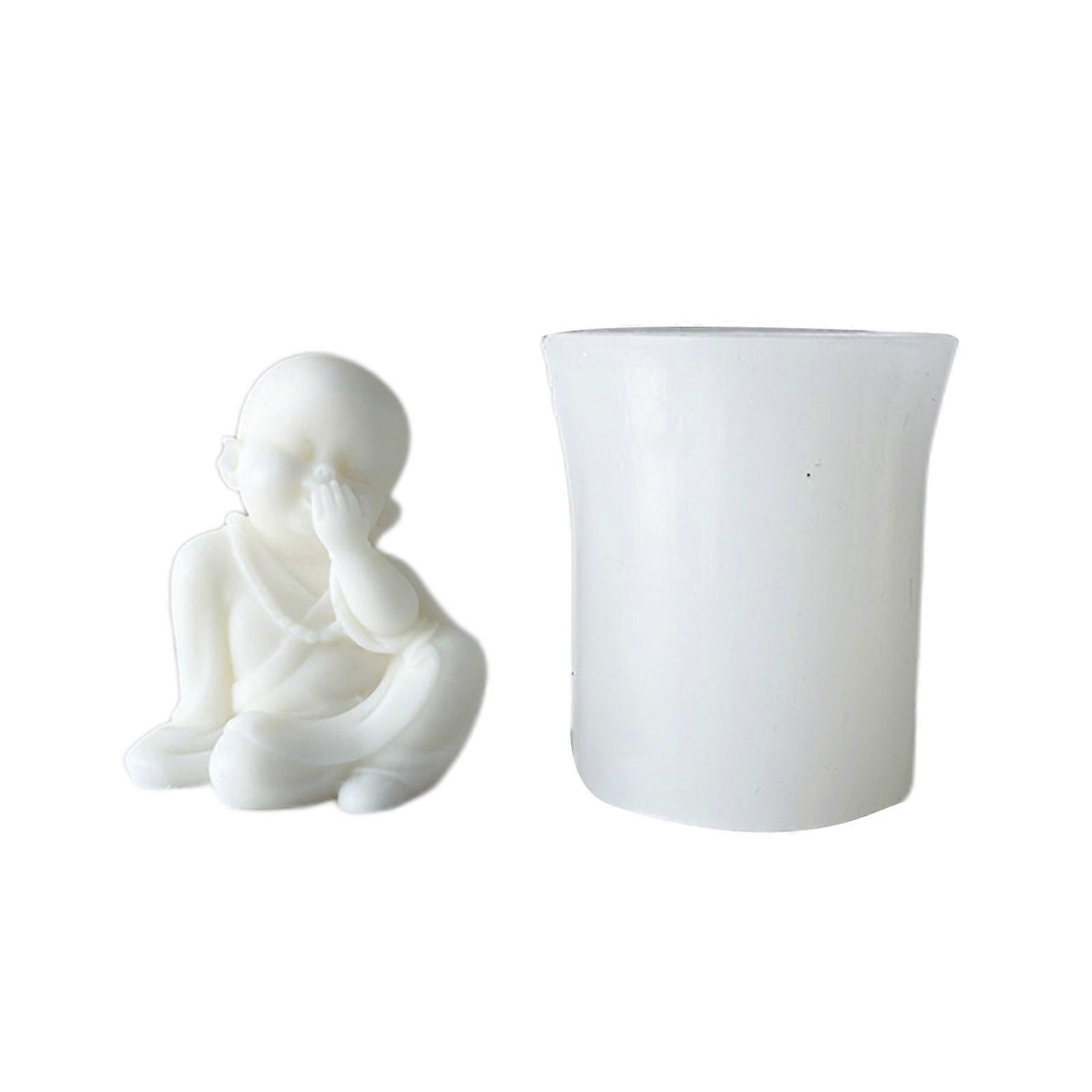 Epoxy Handmade Soap Mold Monk Decoration Candle Mold for DIY Decoration Making Soap Candle Melt Resin Polymer Clay