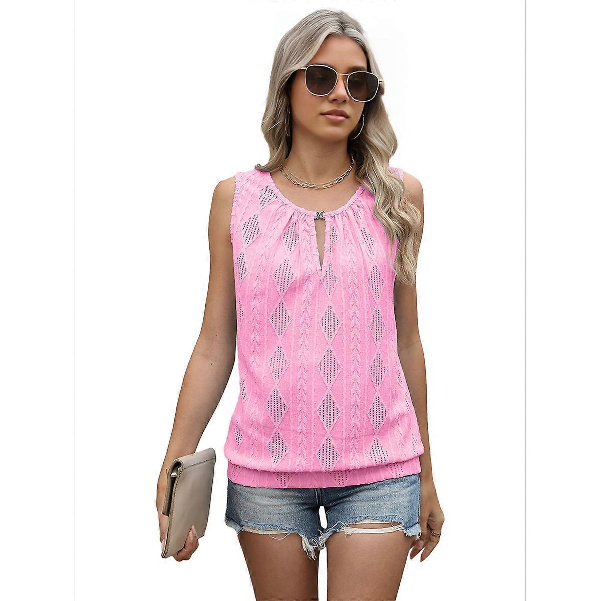 WomenS Sleeveless Vest Pink M