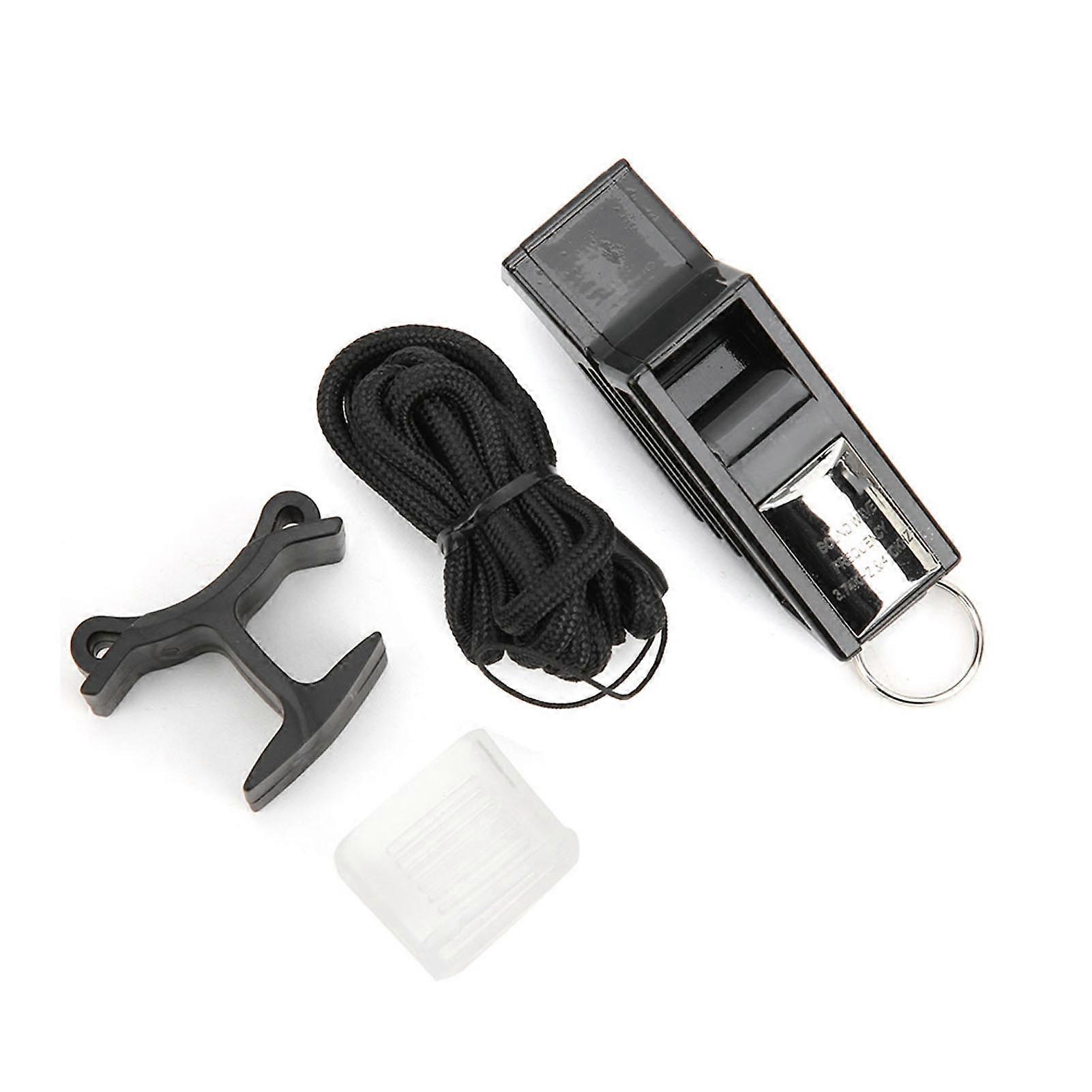 Basketball Referee Whistle, Survival, Emergency, Rescue Whistle, Black and Silver