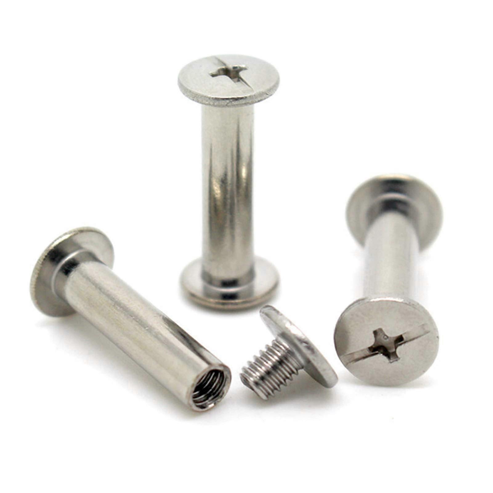 20Pcs Iron Account Book Binding Screws M5 in Antique Silver, Album Docking Rivets Size 10mm for Book Binding and Repair