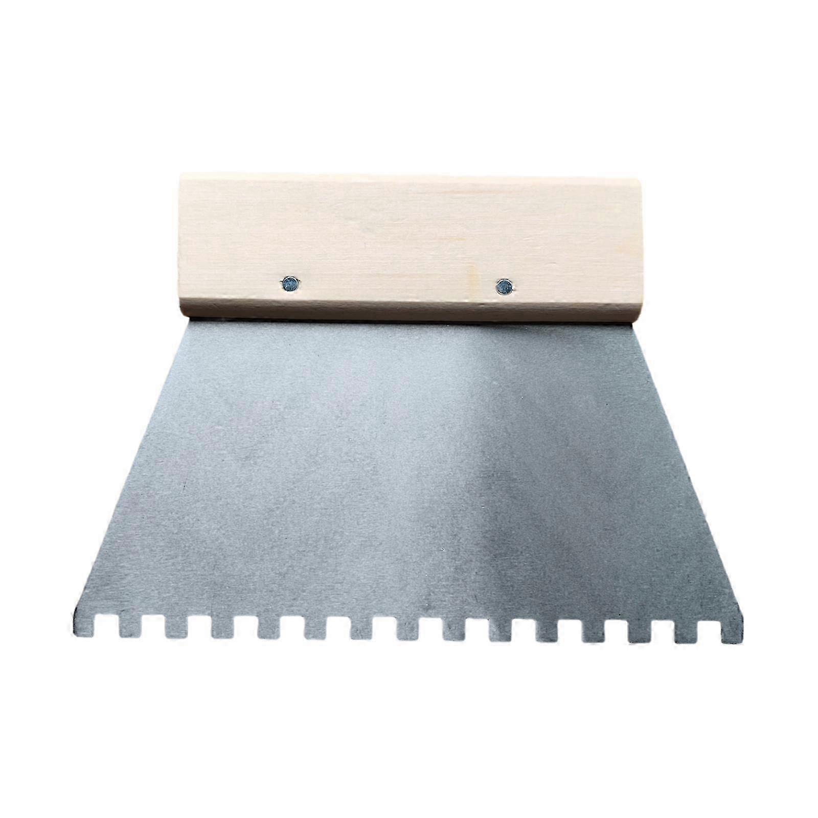 Tile Installation Trowel with Notched Spatula - Handheld Flooring Tool for Ceramic & Porcelain