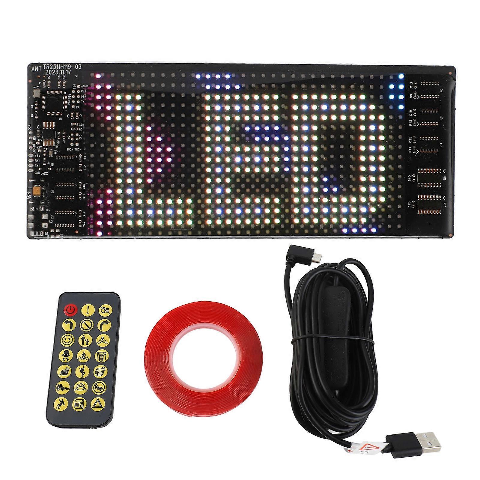 Car Flexible Matrix Panel App Control Custom Text Pattern Digital Programmable Scrolling LED Display Sign