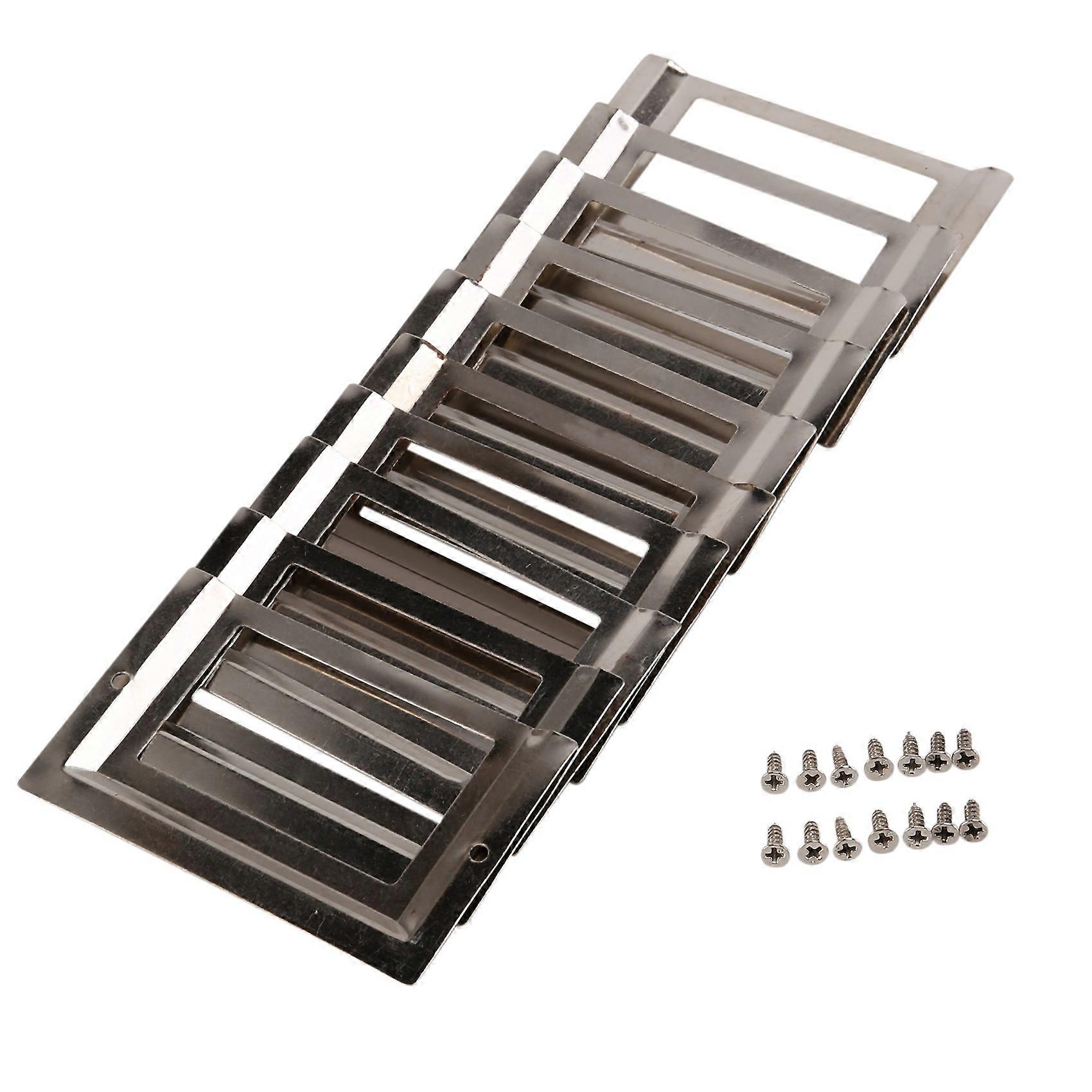 Office File Drawer Metal Tag Label Holder, Silver Tone,10 Pieces