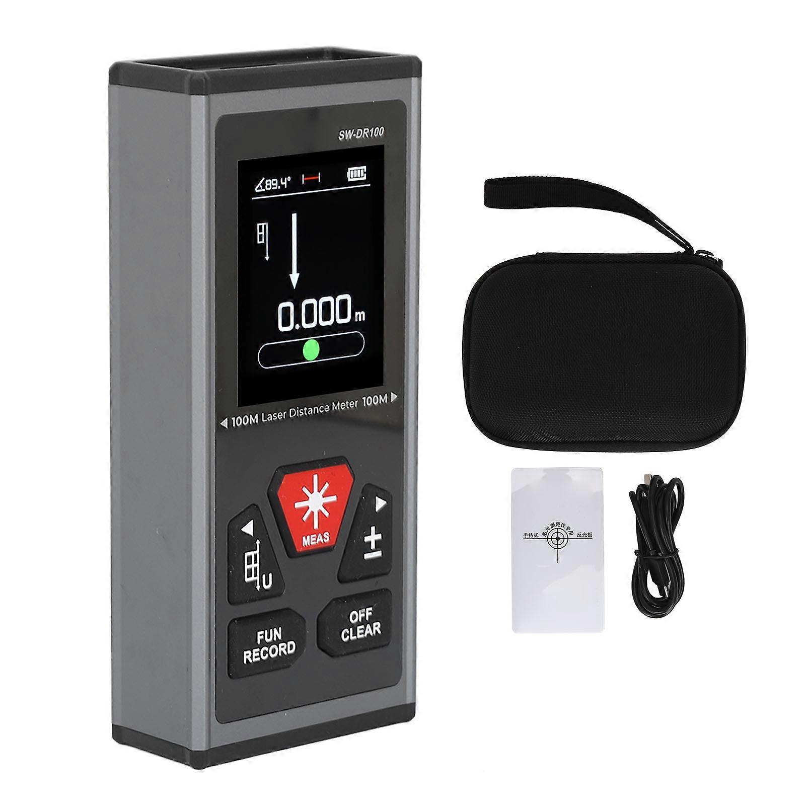 Dual Distance Meter High Accuracy Handheld Infrared Bilateral Measurement Tool with Magnetism