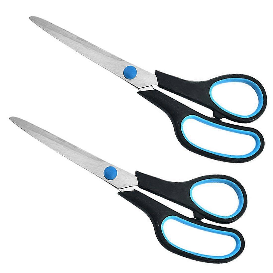 Scissors, Scissors Set with Sharp Stainless Steel Blades and Soft Grip Handles, Suitable for Cutting Paper, Cardboard, Fabric (D-V2)
