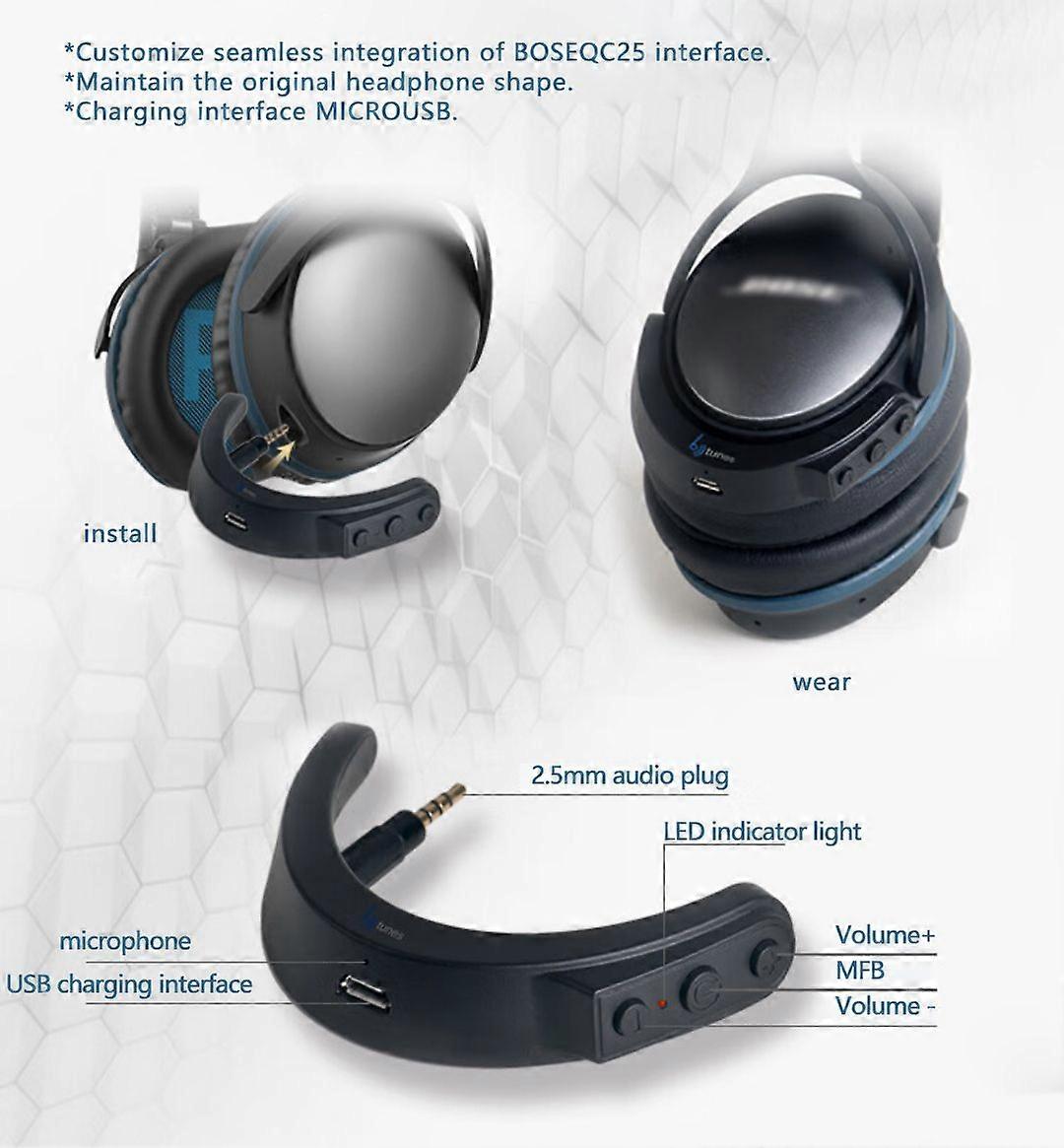 Bose Qc 25 Quietcomfort 25ヘッドフォン用ワイヤレスBluetooth