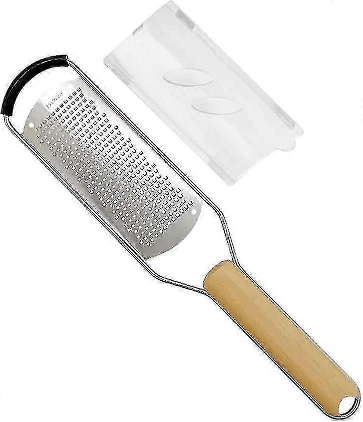 Upgrade Grater & Cheese Grater,parmesan ,cheese,lemon,chocolate,fruits,solid Beech Handle,with Protector-QJWL