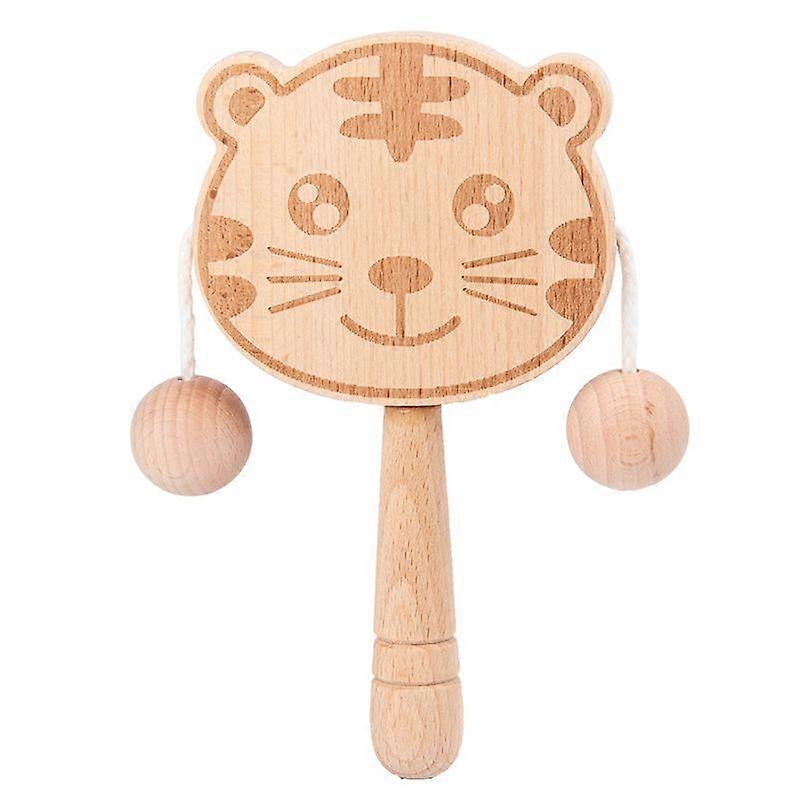 Cartoon animal rattle baby toy newborn baby can chew the drum children's fun hand rattle