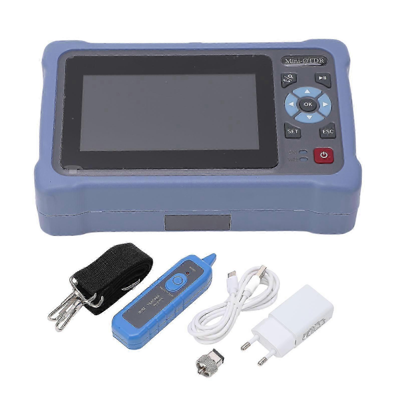 Optisches Zeitbereichsreflektometer 12 in 1 OTDR Faserlängen-Breakpoints-Tester mit 4,3-Zoll-Touchscreen 110240V EU-Stecker