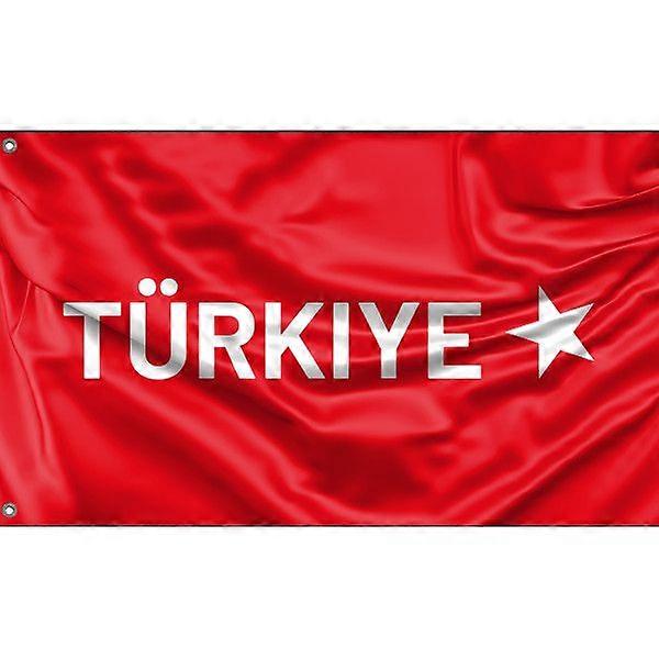 Turkiye με σημαία ονόματος, μοναδικό σχέδιο, 3x5 πόδια / 90x150 cm4x6Ft/120x180 cm μέγεθος TTQ2442