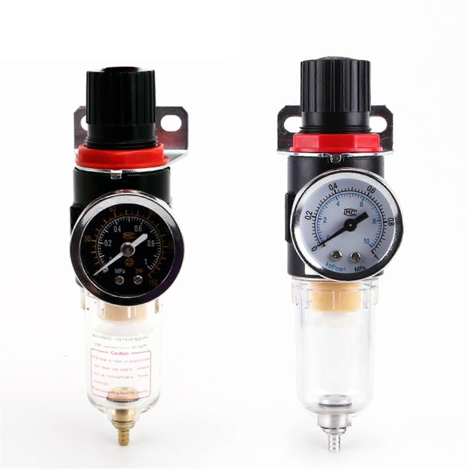 AFR2000 Airtac 1/4 Inch Thread Pressure Regulator With Water Separator And Trap Filter Brass 4mm Connector For Airbrush