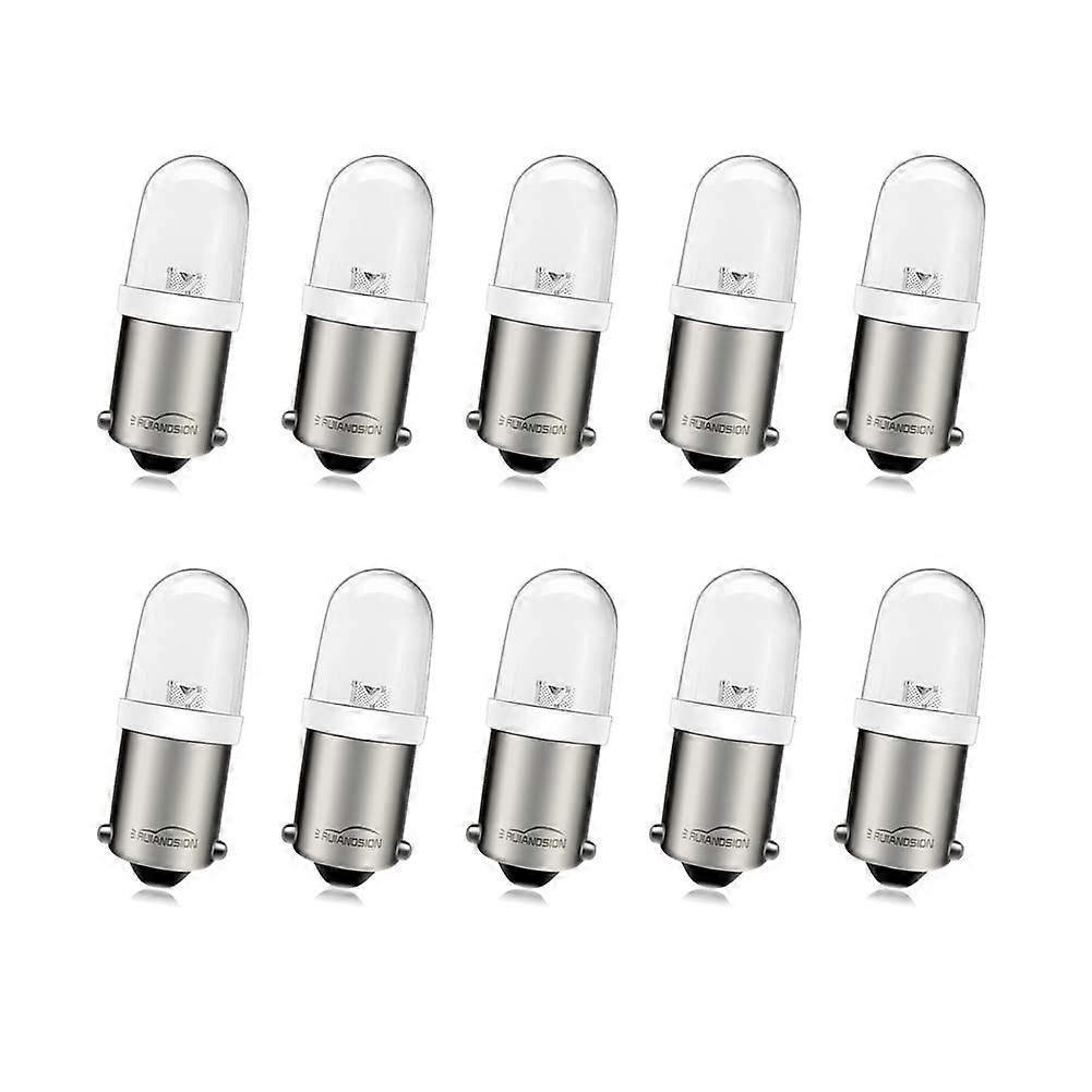 10pcs BA9S LED Bulbs 120V AC/DC 9mm Base White Replacement Bulbs for Indicator Pilot Light and Dashboard Lighting