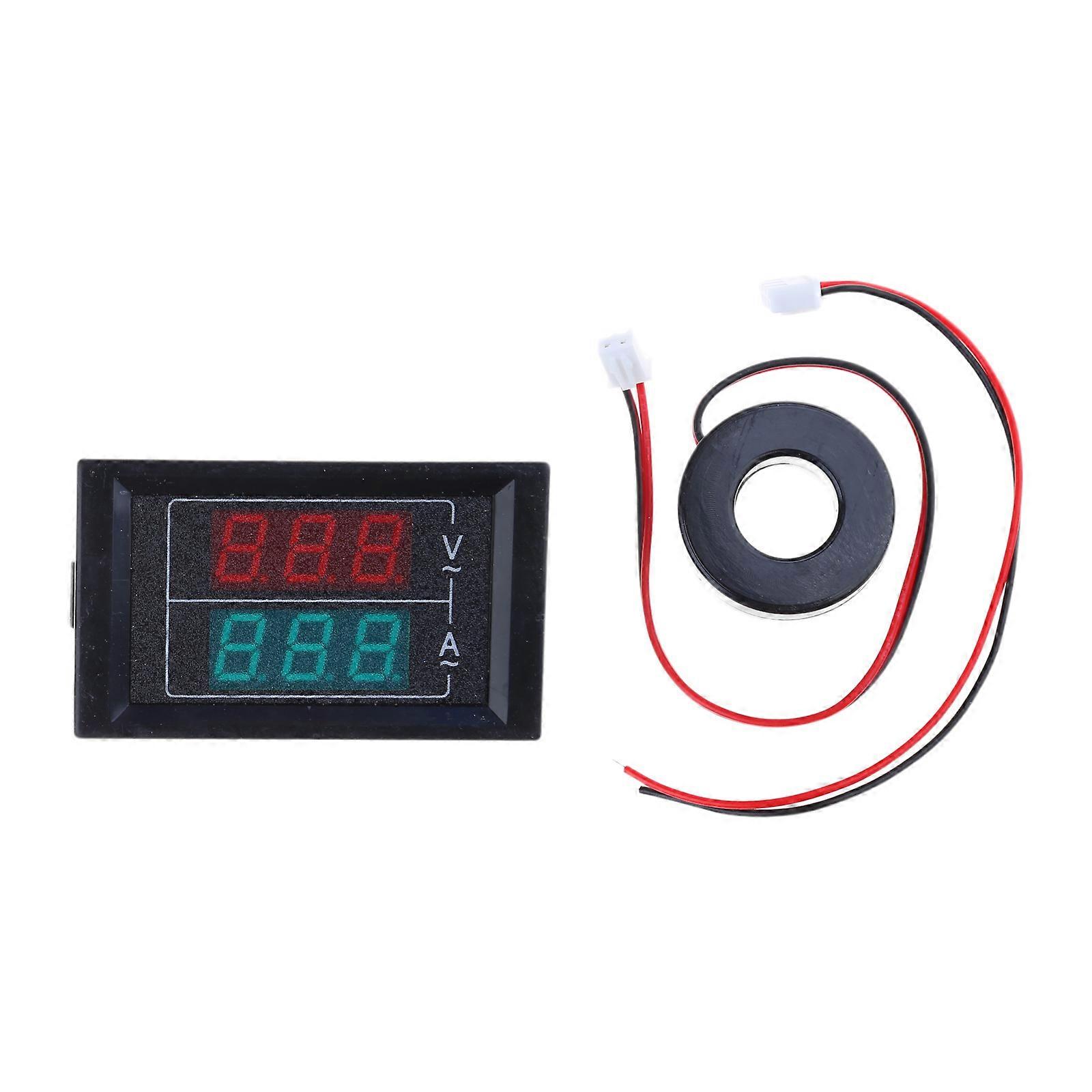 Volts Amp Meter, 500V 100A Digital Voltmeter Ammeter Panel,LED 2in1 Multimeter, 2-Wire Voltage Amperages Tester Gauges