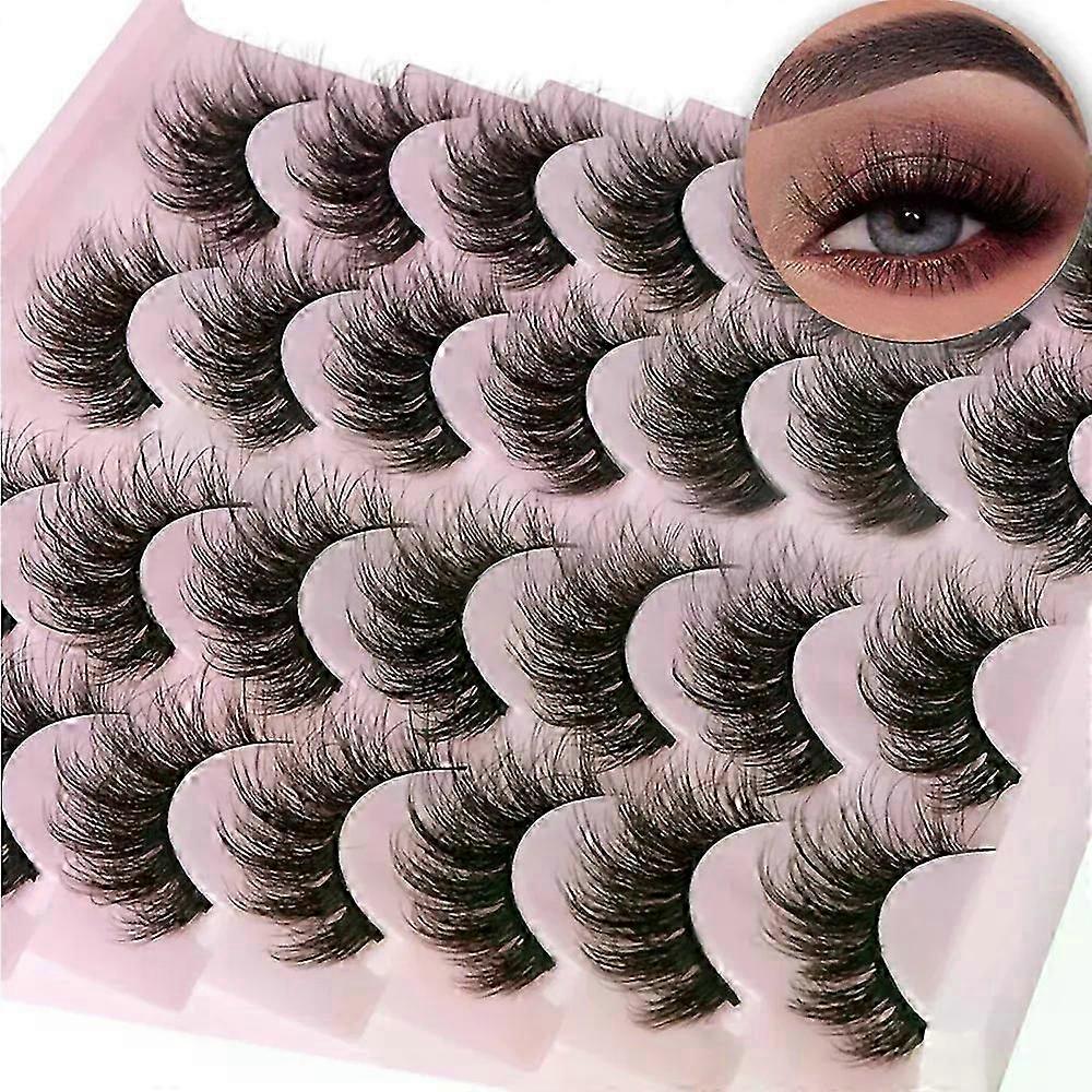 14 Pairs 3d Mink Lashes Faux Mink Fluffy Lash Soft Full Thick Wispy Eyelash Dramatic False Eyelashes Makeup