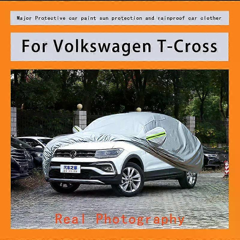 T-Crossカバー用雨、霜、雪、ほこり、防水保護、外装、車のプロテクター、カバー、アンチUV屋外、太陽反射