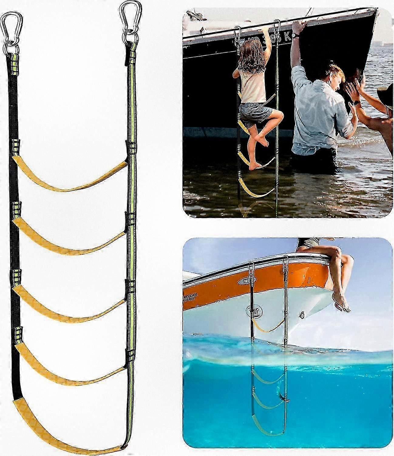 Scala di corda portatile per gommoni e kayak, scala da pesca estensibile per moto d'acqua