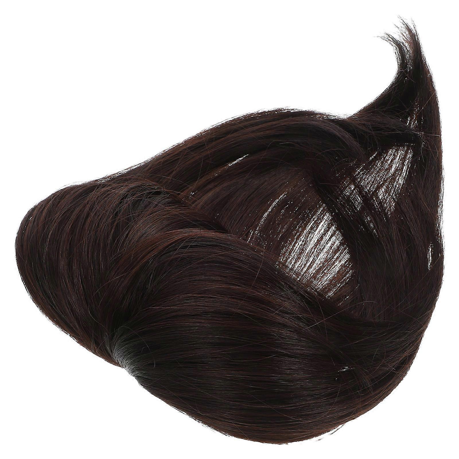 Brown Wiglet for Women with Thinning Hair High Temperature Fiber Comfortable Clipon Design Lightweight and Versatile 6.5 Inches