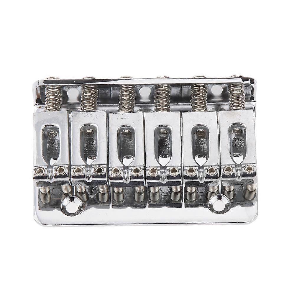 Modern Childrens Guitar 6 Saddles Silver Metal Bridge With Wrench Screws Set