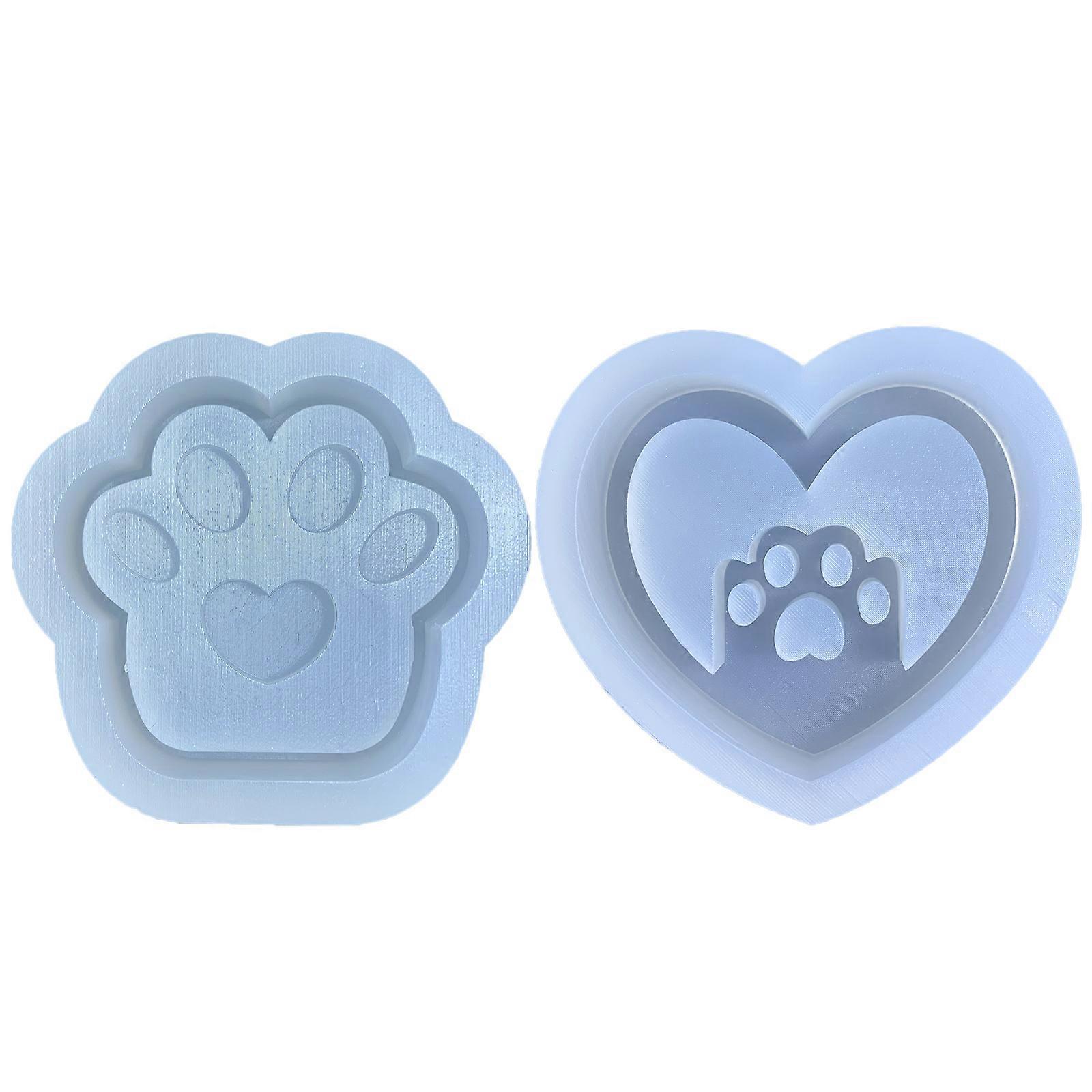 Cats Paw Resin Shaker Mold,Silicone Quicksand Mould Resin Shaker Molds Resin Epoxy Casting Shaker Mould for DIY Crafts Multicolor