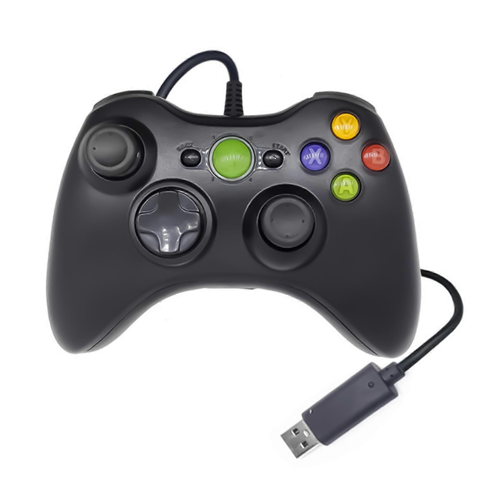 Game Controller Support Multiple Platform for XB Series and PC USB Corded Gamepad Vibration Feedback Game Handle  Black